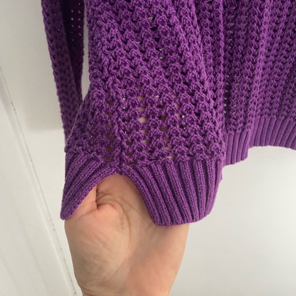 a.n.a Women's Rich Purple Crew Neck Sweater in size XL - Picture 6 of 6